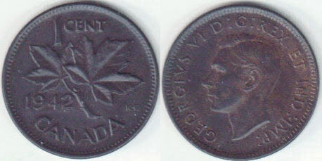 1942 Canada 1 Cent A008445